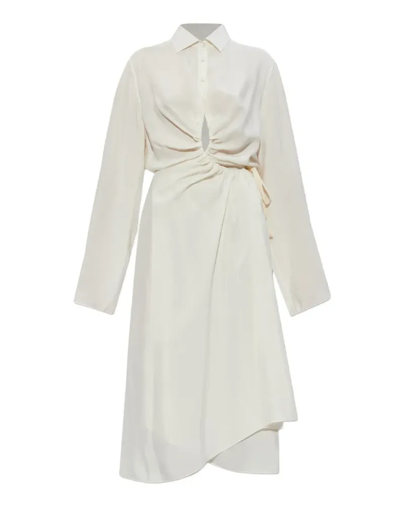 Maison Margiela gathered-detail dress - Weiß Weiß