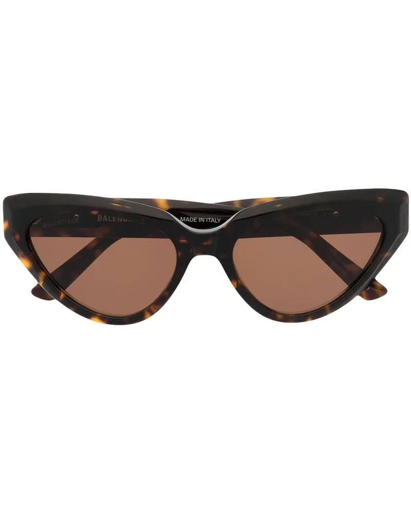 Balenciaga Cat-Eye-Sonnenbrille mit Logo - Braun Braun