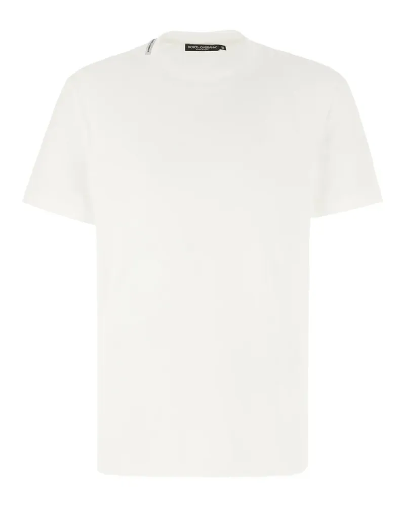 Dolce & Gabbana T-Shirt mit Logo-Patch - Weiß Weiß