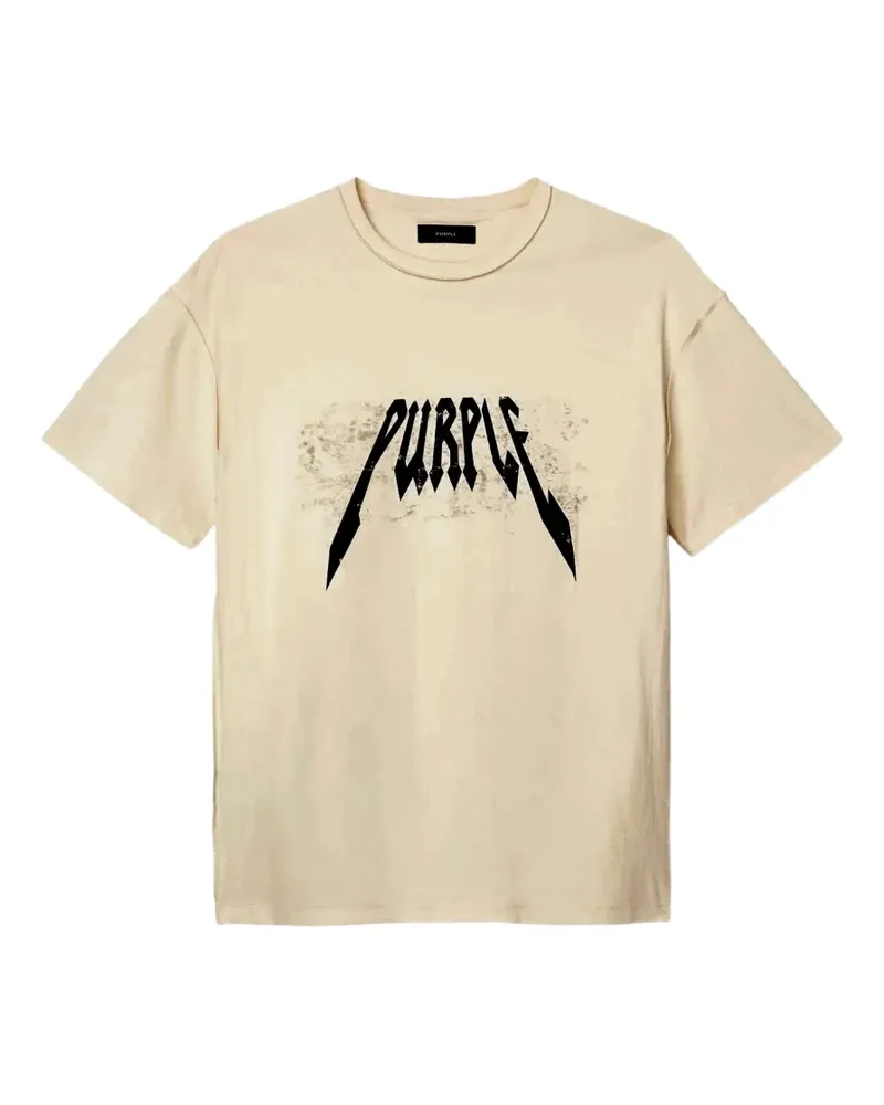 PURPLE BRAND textured inside-out t-shirt - Nude Nude