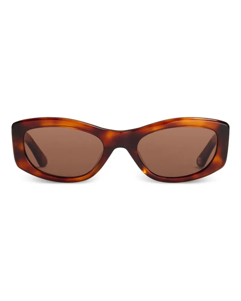 Ganni x Ace & Tate Lana oval-frame sunglasses - Braun Braun