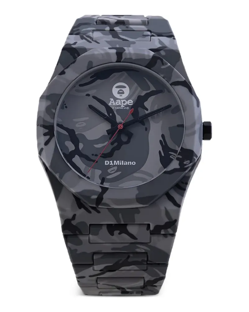 D1 Milano x AAPE Urban Camo Armbanduhr 39mm - Grau Grau