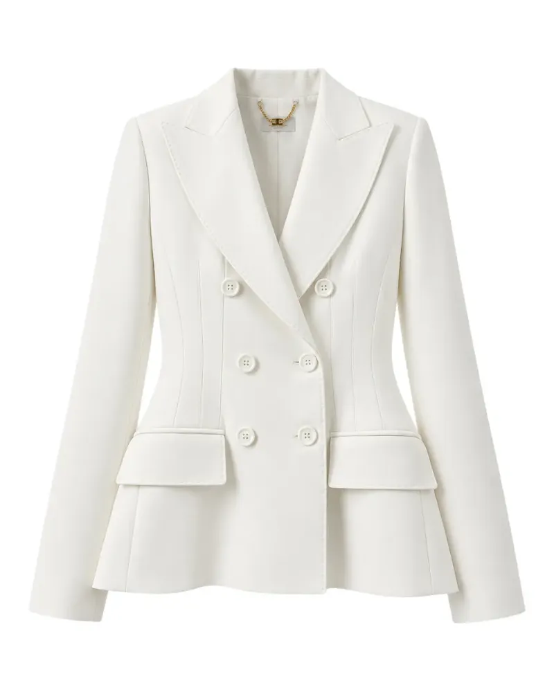 Elisabetta Franchi double-breasted hourglass blazer - Weiß Weiß