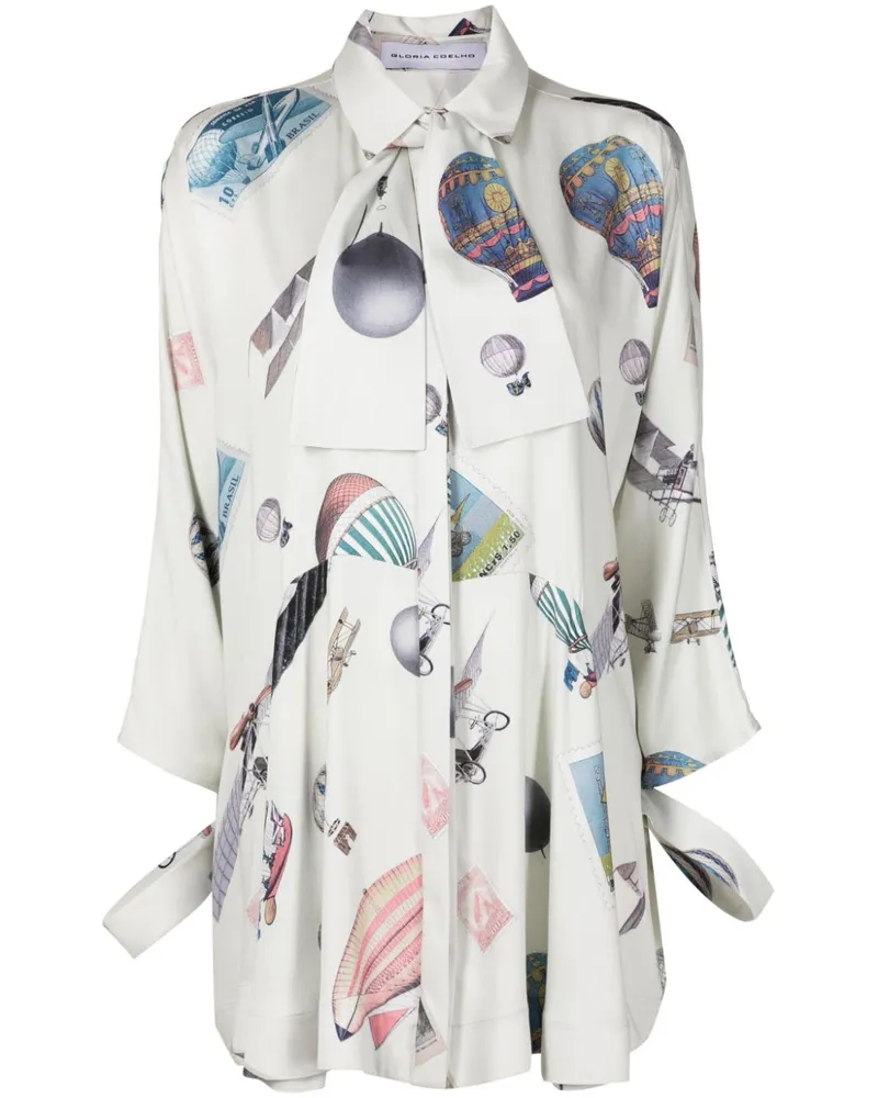 Gloria Coelho Minikleid mit grafischem Print - Grün Grün