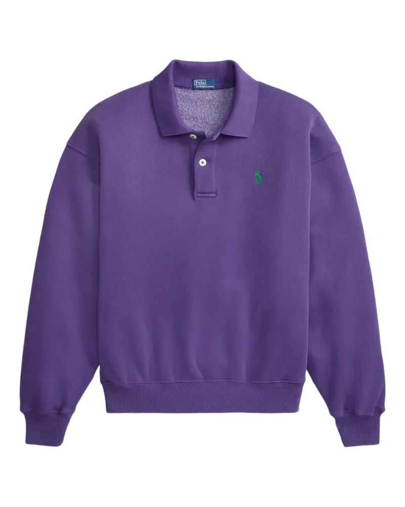 Ralph Lauren Besticktes Sweatshirt mit Poloshirtkragen - Violett Violett