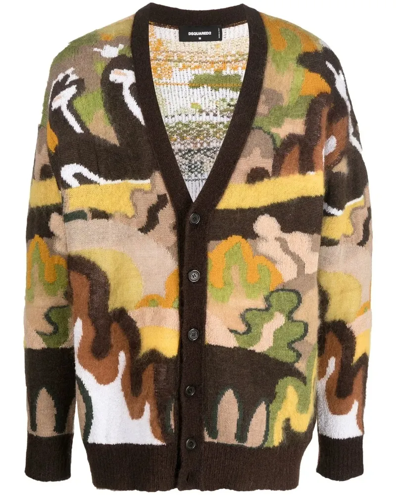 Dsquared2 Gouache Cardigan - Braun Braun