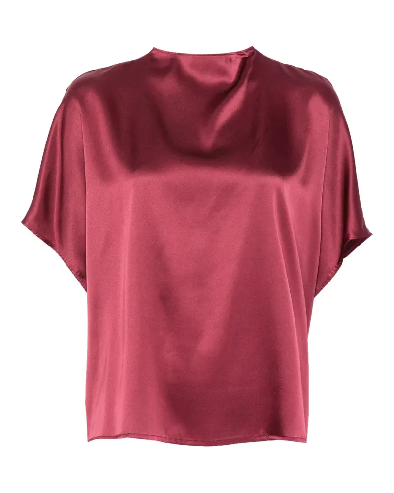 SOLOTRE satin-finish rear-zip top - Rot Rot