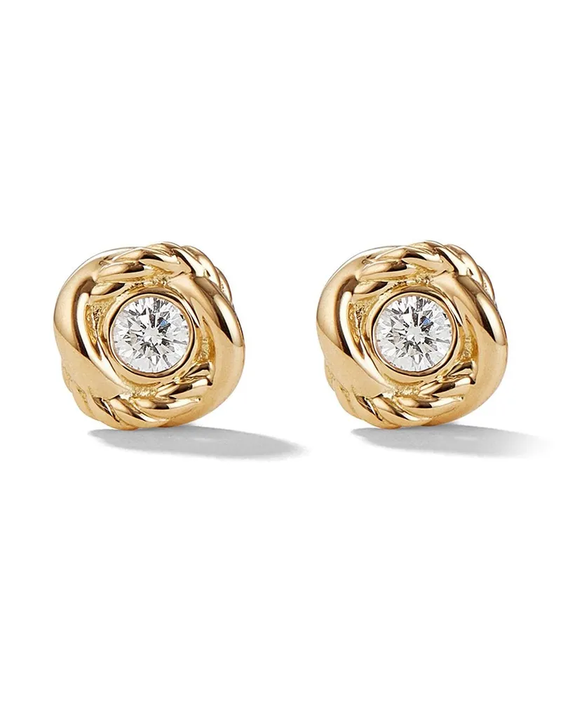 David Yurman 18kt Crossover Infinity Gelbgoldohrstecker mit Diamant Gold