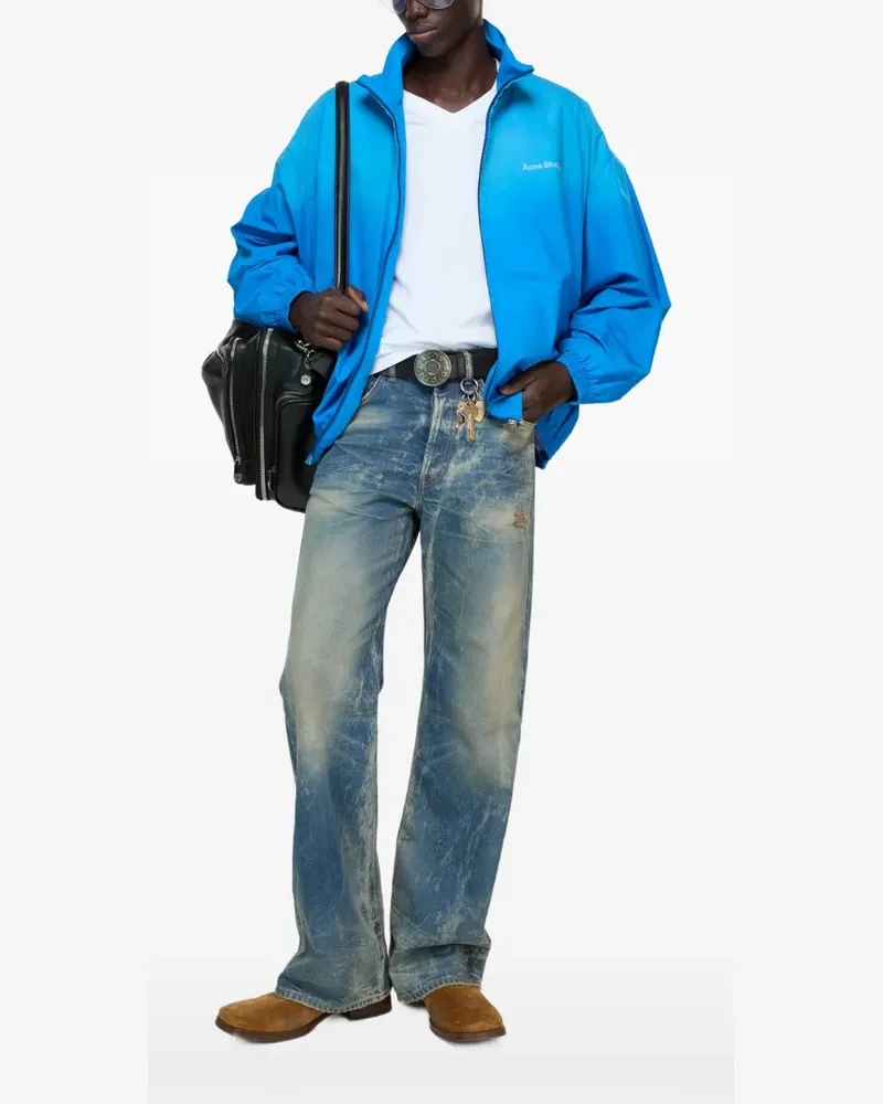 Acne Studios cotton zipped jacket - Blau Blau