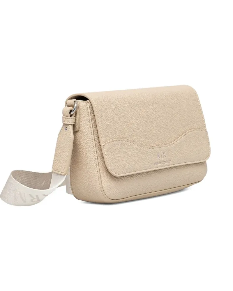 Armani Exchange Schultertasche mit geschwungener Klappe - Nude Nude