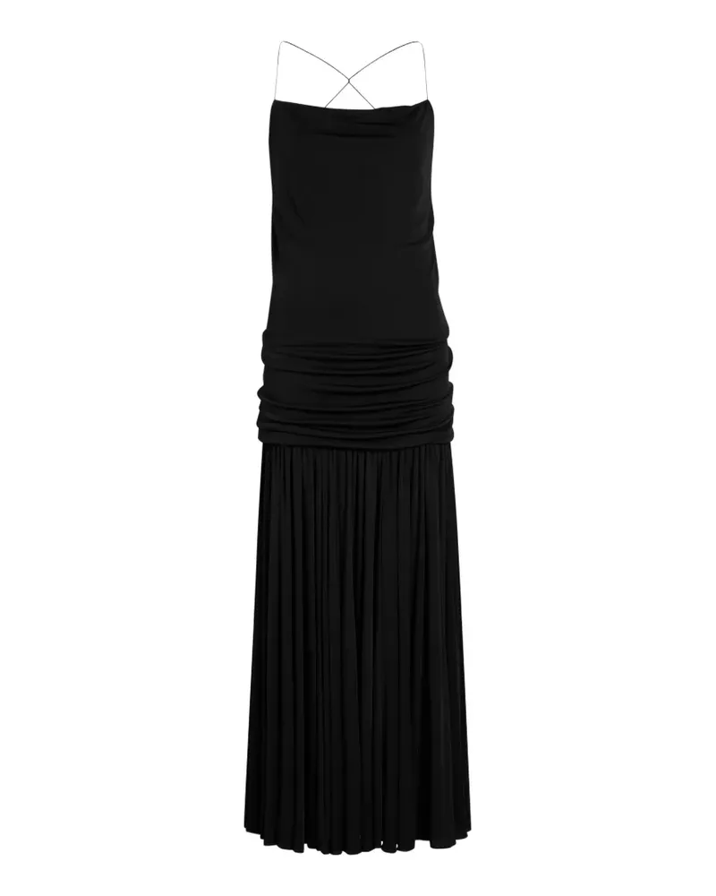 Jacquemus Abiha ruched midi dress - Schwarz Schwarz