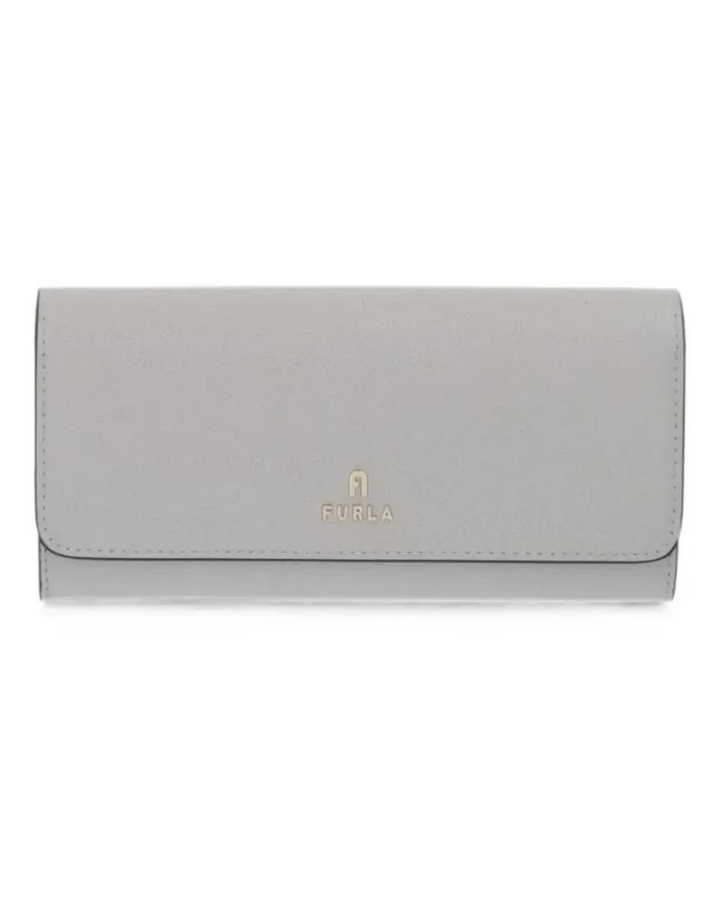 Furla logo-plaque foldover wallet - Grau Grau