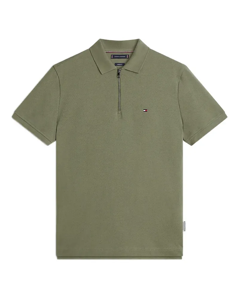 Tommy Hilfiger Airdot zip-up polo shirt - Grün Grün