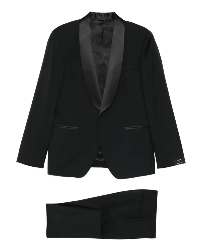Manuel Ritz Einreihiger Anzug - Schwarz Schwarz