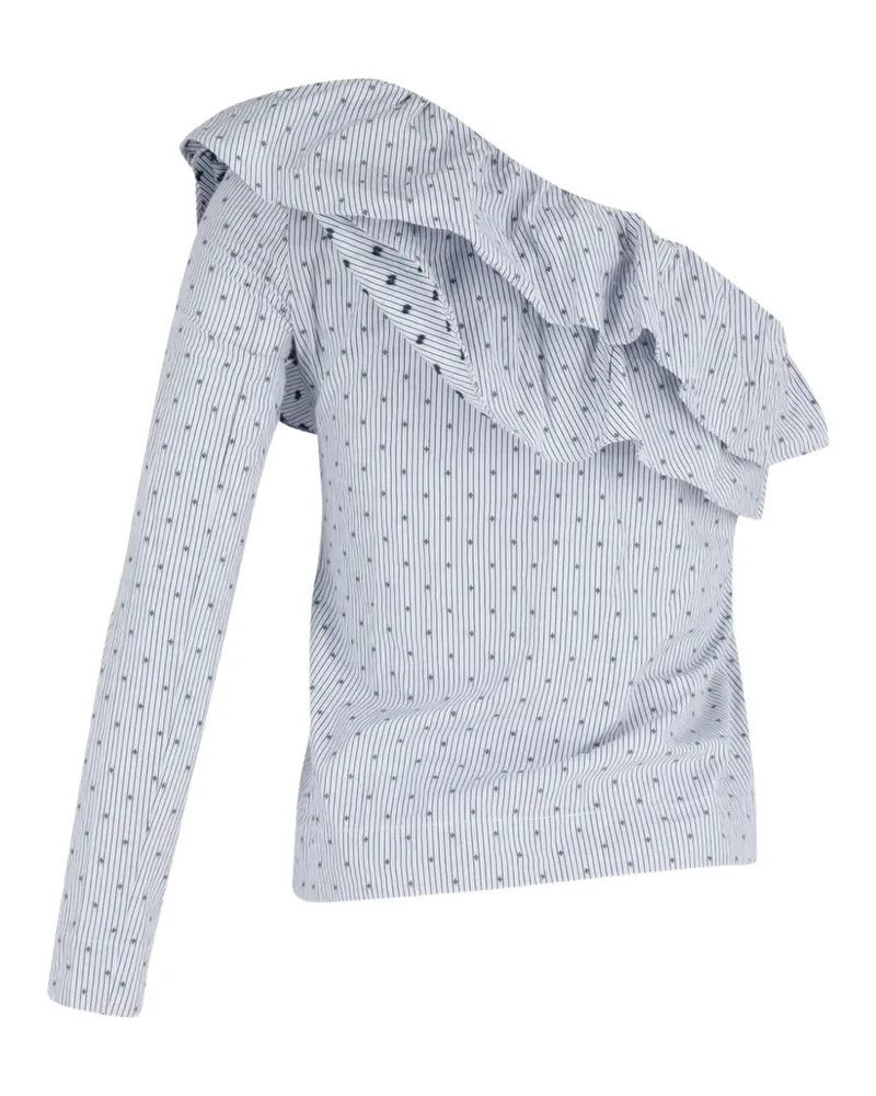 Maje Lelina ruffled one-shoulder top - Blau Blau