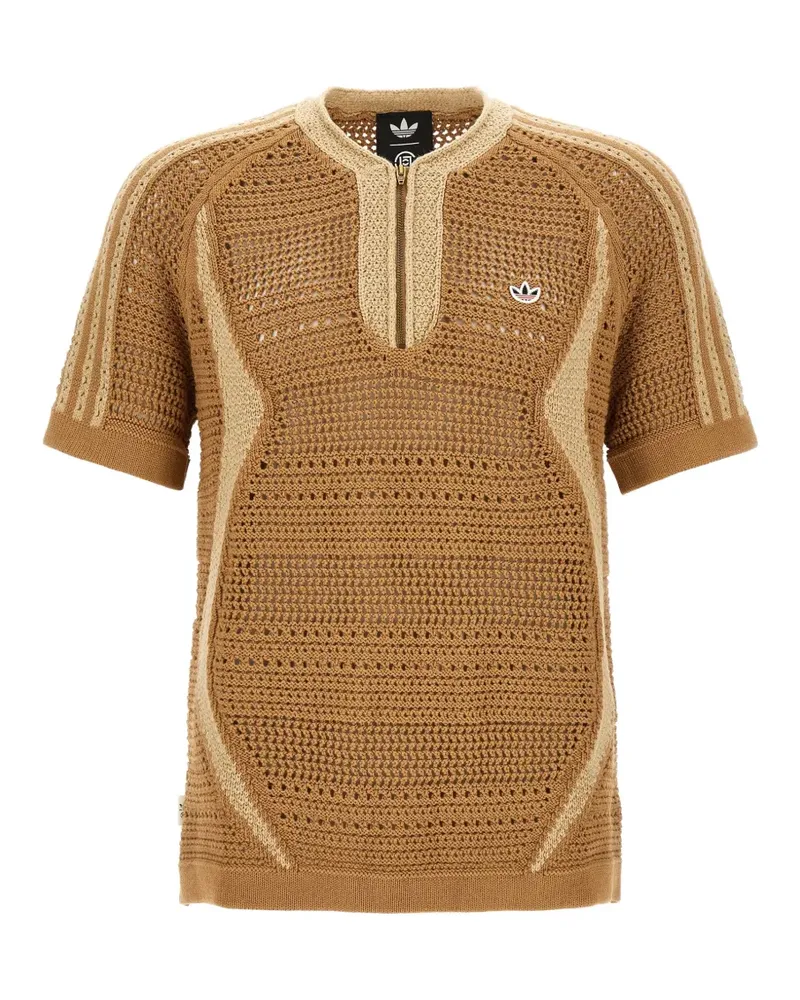 adidas x Edison Chen Clot Pullover mit kurzen Ärmeln - Braun Braun