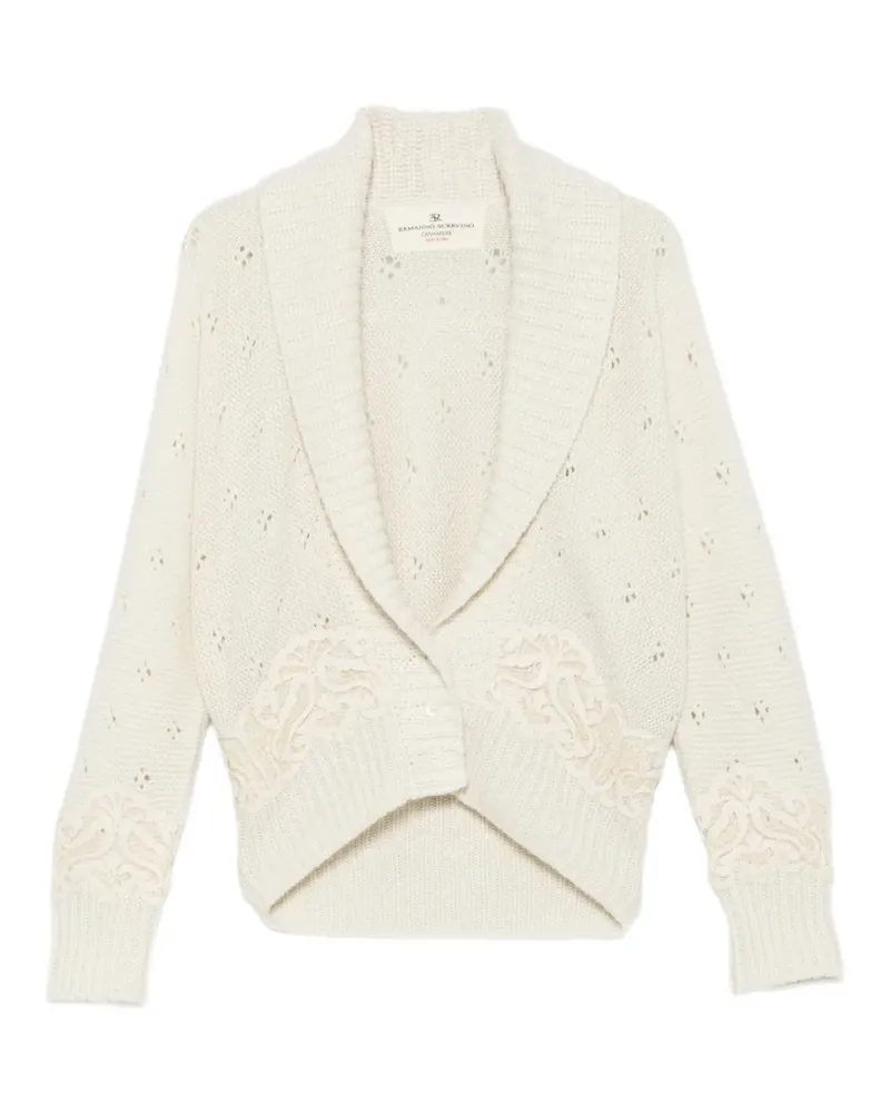 Ermanno Scervino Pointelle-Cardigan mit Schalkragen - Nude Nude