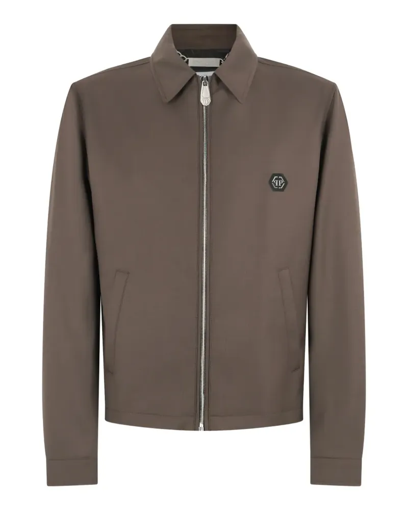 Philipp Plein Jacke mit Reißverschluss - Braun Braun