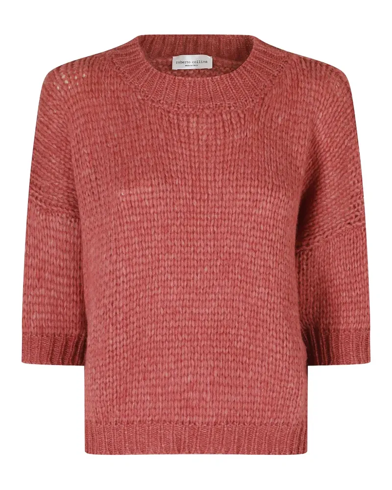 Roberto Collina chunky-knit V-neck sweater - Rosa Rosa