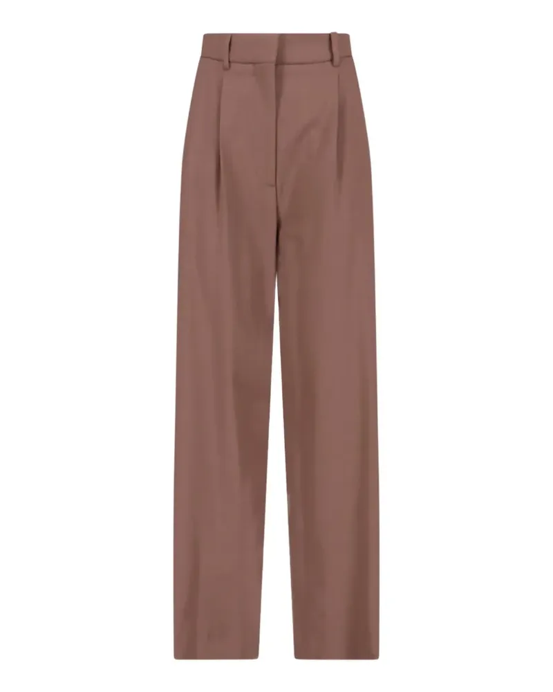 LARDINI pleated tailored trousers - Braun Braun