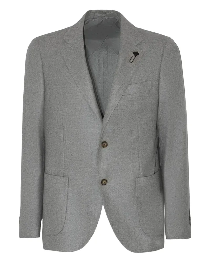 LARDINI Blazer aus Kaschmir mit Brosche - Grau Grau