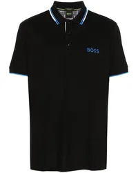 HUGO BOSS Poloshirt mit Logo-Stickerei Schwarz