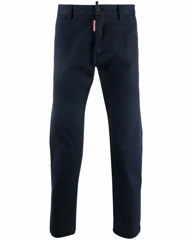 Dsquared2 Gerade Cropped-Chino - Blau Blau