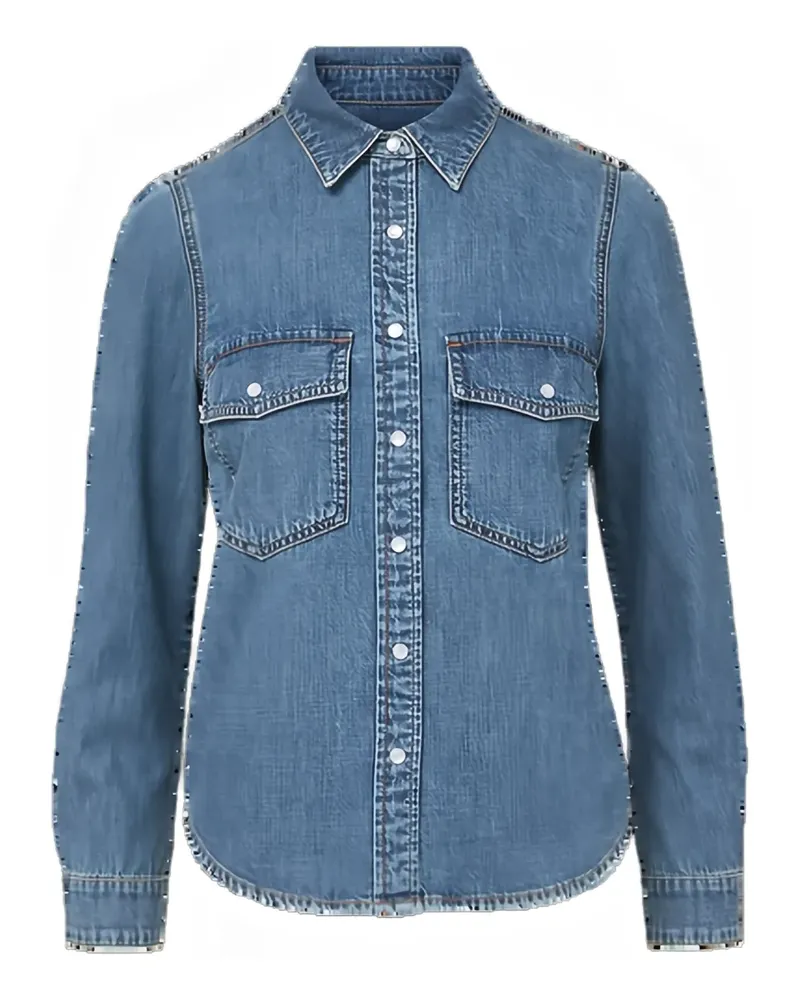 Veronica Beard Jeanshemd mit Klappentasche - Blau Blau