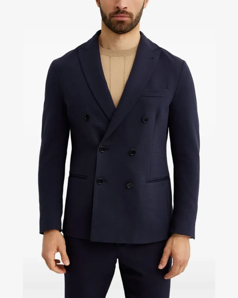 Fay double-breasted pocket blazer - Blau Blau