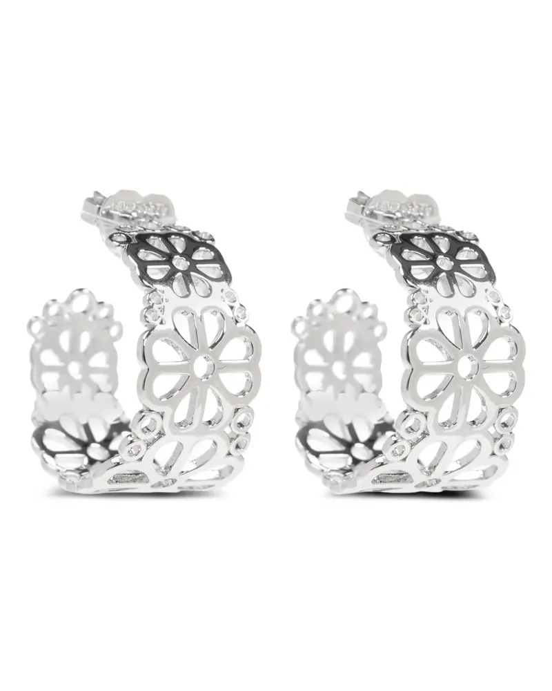 Kate Spade Flower Lace Creolen - Silber Silber