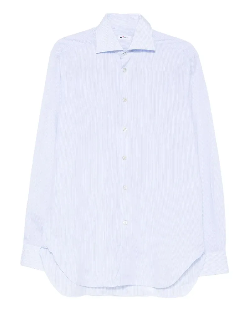 Kiton Gestreiftes Hemd - Blau Blau