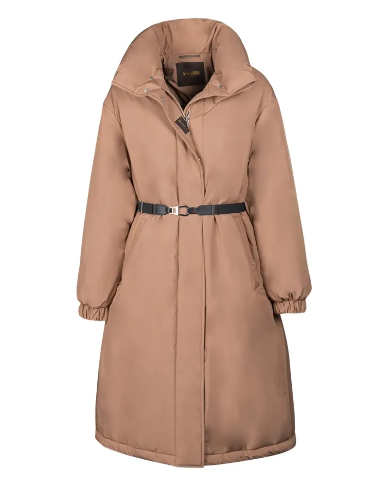 MOORER Eneida-Stp belted padded coat - Braun Braun