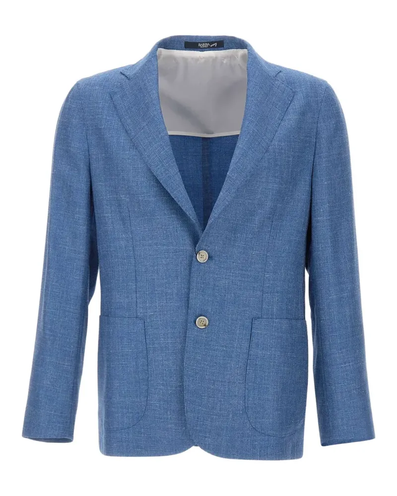 BARBA Easy J Mono lapel patch-pocket blazer - Blau Blau