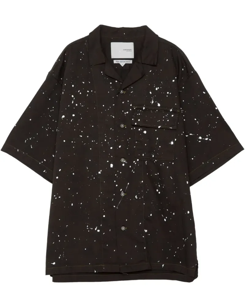 Yoshio Kubo Splash Hemd - Schwarz Schwarz