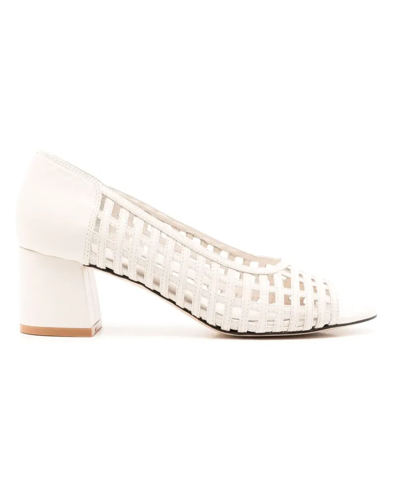 Sarah Chofakian Peeptoe-Pumps - Weiß Weiß