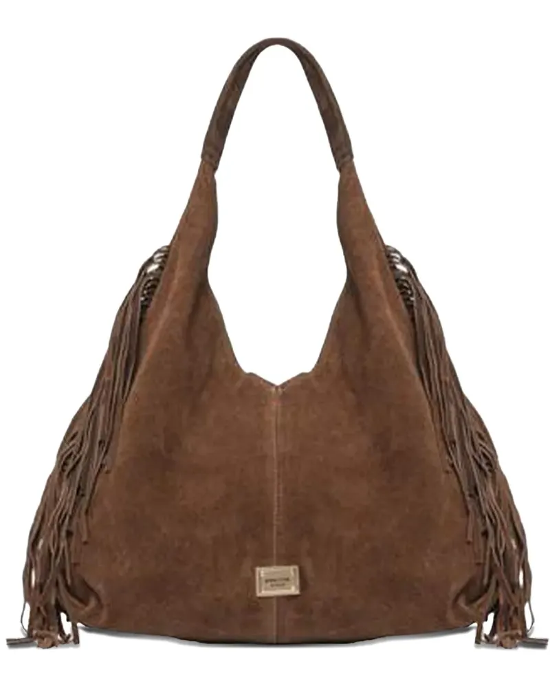 MARC ELLIS fringed suede tote bag - Braun Braun