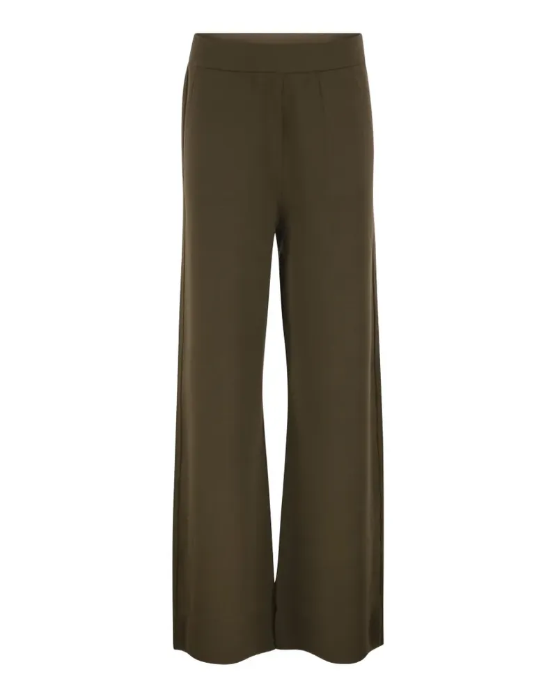 Max Mara Gestrickte Hose mit weitem Bein - Grün Grün