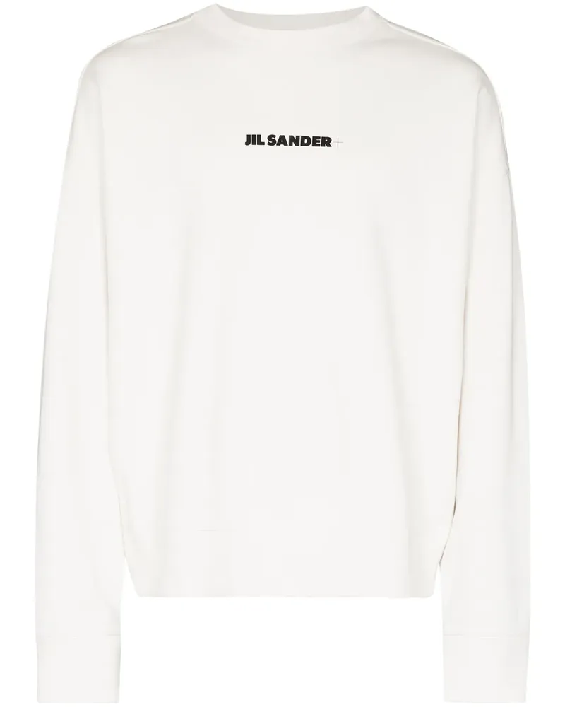 Jil Sander Pullover mit Logo-Print - Weiß Weiß