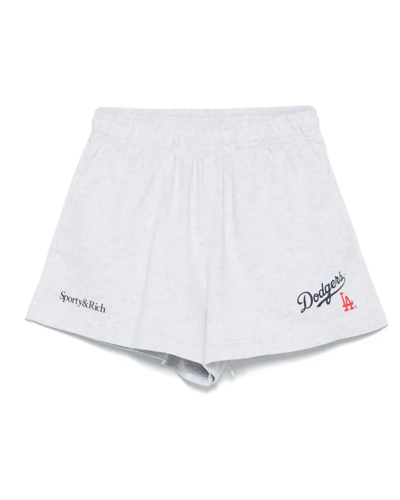 SPORTY & RICH x Dodgers Serif Disco Shorts - Grau Grau