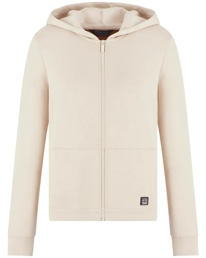 Armani Exchange Hoodie mit Logo-Schild - Nude Nude