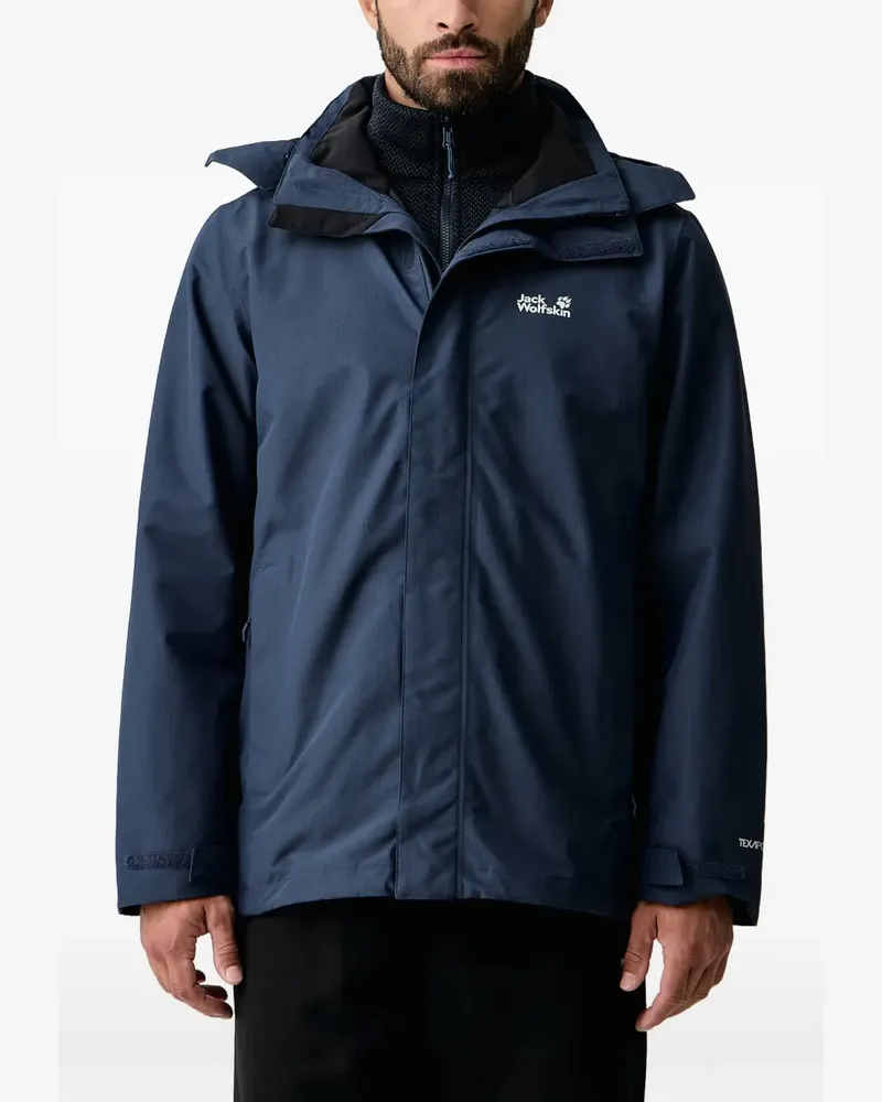 Jack Wolfskin PINETRAIL 3IN1 JKT hooded zip-up jacket - Blau Blau