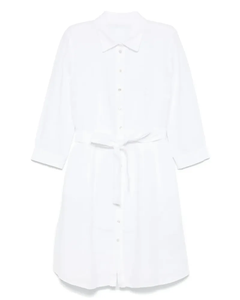 120% Lino Minikleid aus Leinen - Weiß Weiß