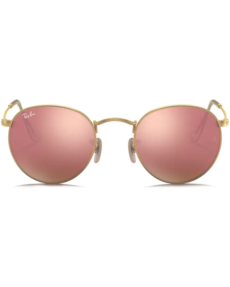 Ray Ban Round Flash Sonnenbrille - Gold Gold
