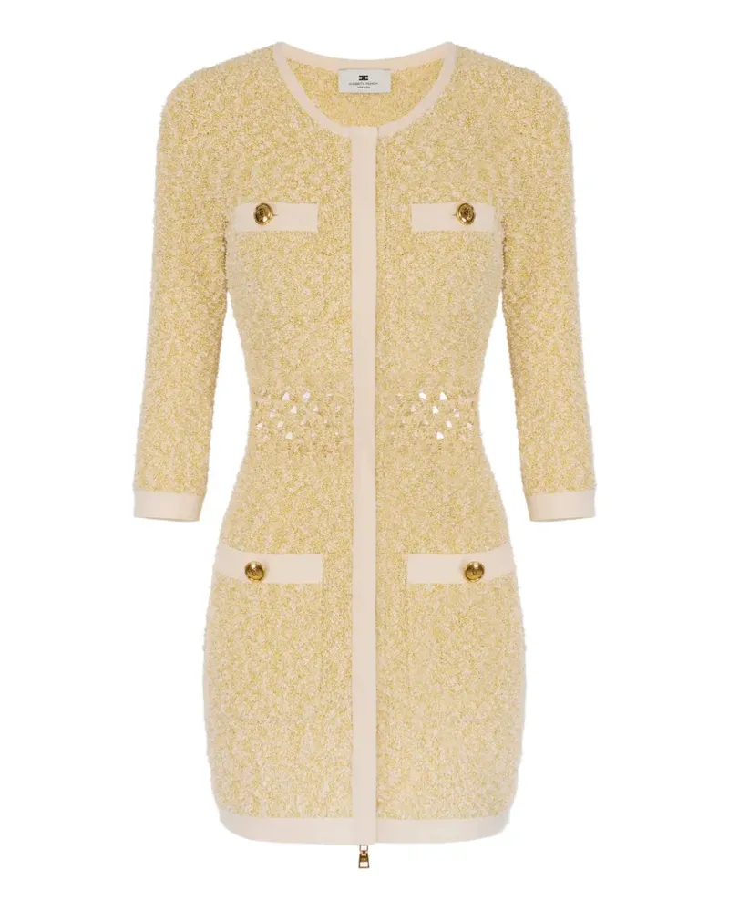 Elisabetta Franchi bouclé mini dress - Gelb Gelb