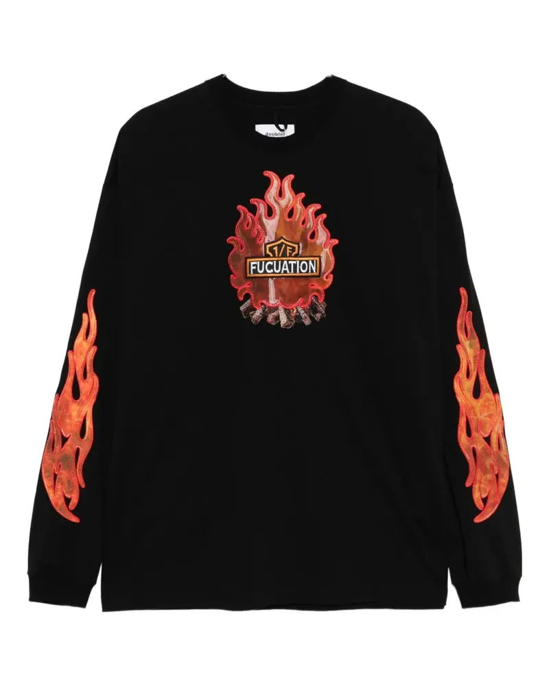 Doublet 1/F Fucuation-lenticular printed T-shirt - Schwarz Schwarz