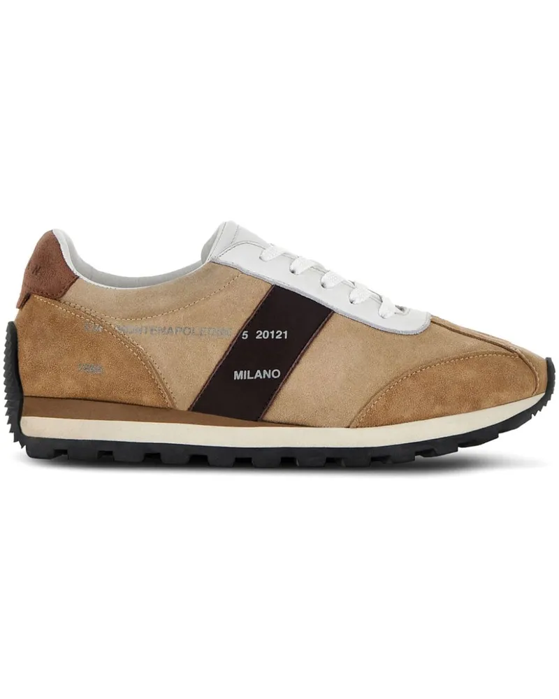 Hogan H671 Sneakers mit Wildleder-Einsätzen - Nude Nude