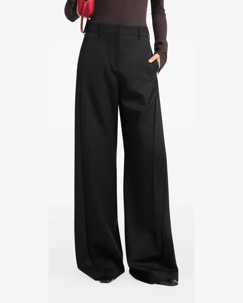 Courrèges tailored pleated trousers - Schwarz Schwarz