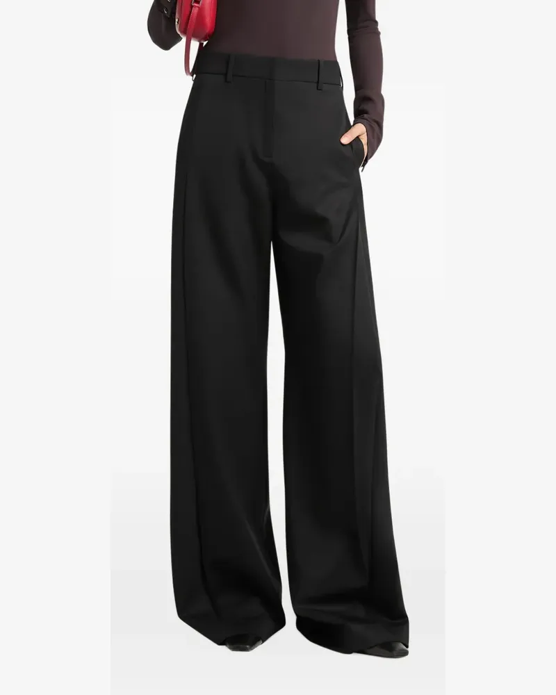 Courrèges Klassische Bundfaltenhose - Schwarz Schwarz