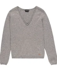 Tom Ford Kaschmirpullover mit V-Ausschnitt Grau