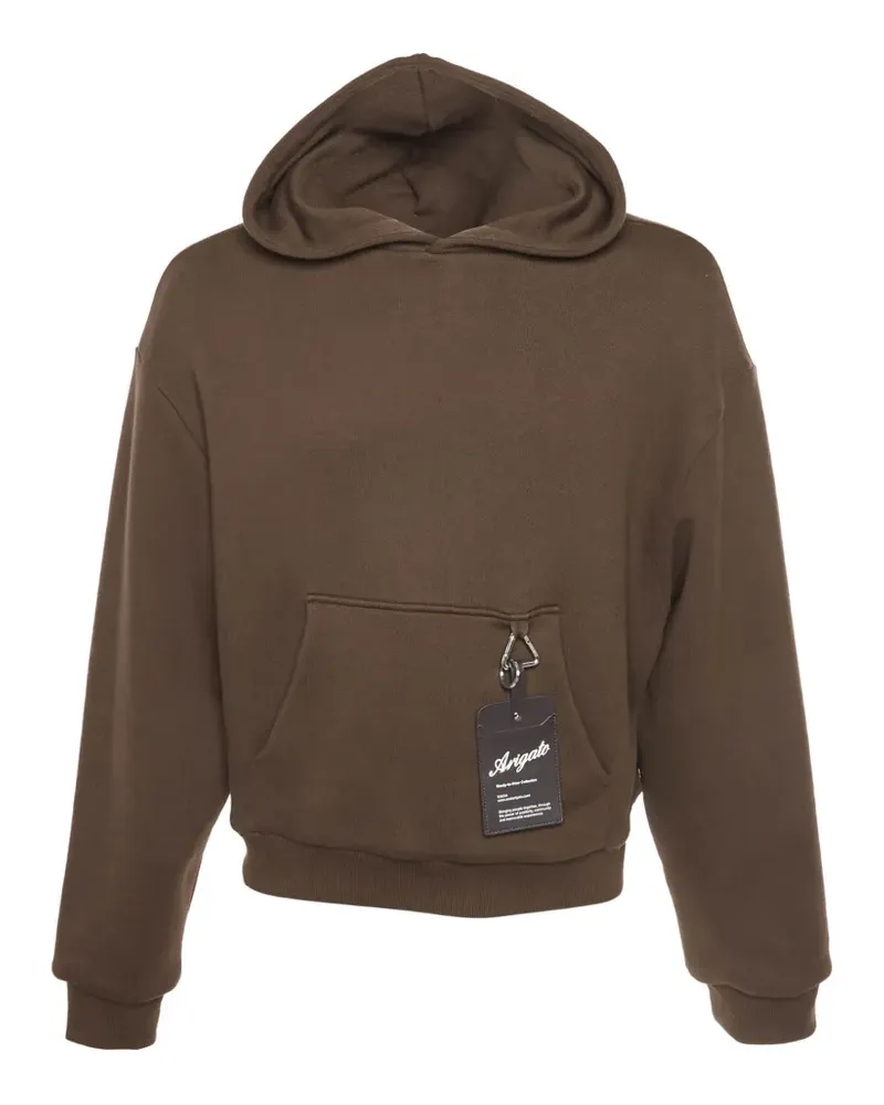 Axel Arigato Title Hoodie mit Etikett-Detail - Braun Braun